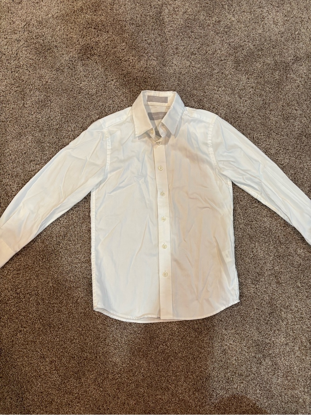 Nordstrom White Button-Down Kids Dress Shirt